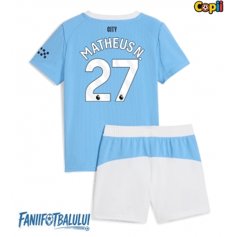 Manchester City Matheus Nunes #27 Echipament de Fotbal Replică 2025-26 Copii Acasa (+ Șorturi)